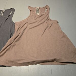 Free People Womens Long Beach Tank Top Ribbed Brown Size Medium